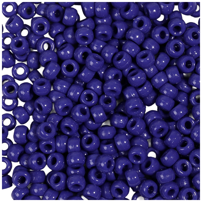 Acrylic Pony Beads 9mm Large Hole Plastic Beads for Bracelets Hair Braids Crafts DIY Projects, Pack of 1000