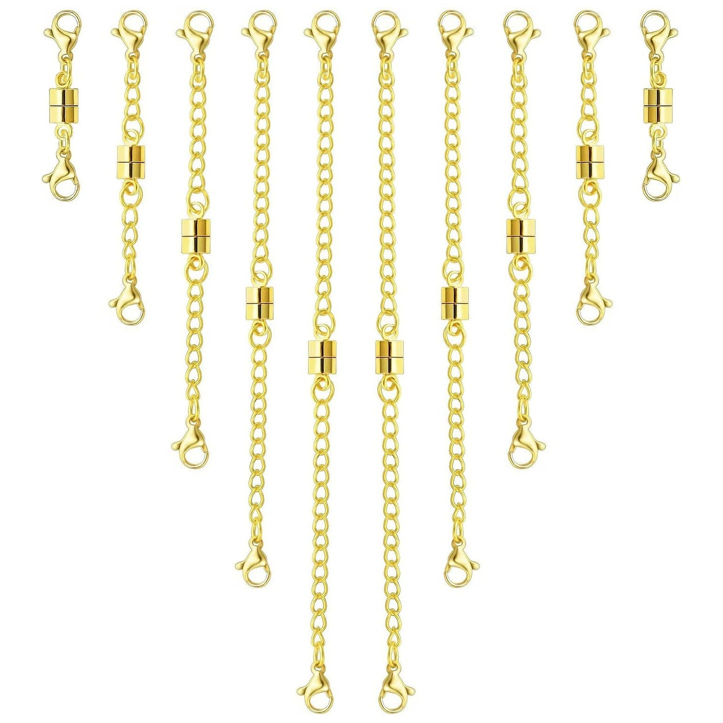 Magnetic Necklace Extender Clasps for Women Easy Connect Closures Adjustable Necklace Length Accessories