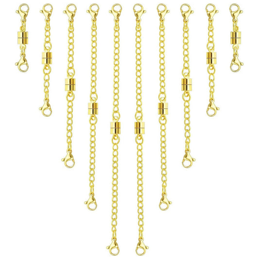 Magnetic Necklace Extender Clasps for Women Easy Connect Closures Adjustable Necklace Length Accessories