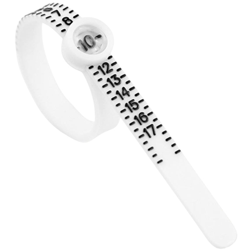 Ring Sizer Measuring Tool 1-17 with Magnifier, Reusable Finger Gauge for Accurate Jewelry Sizing