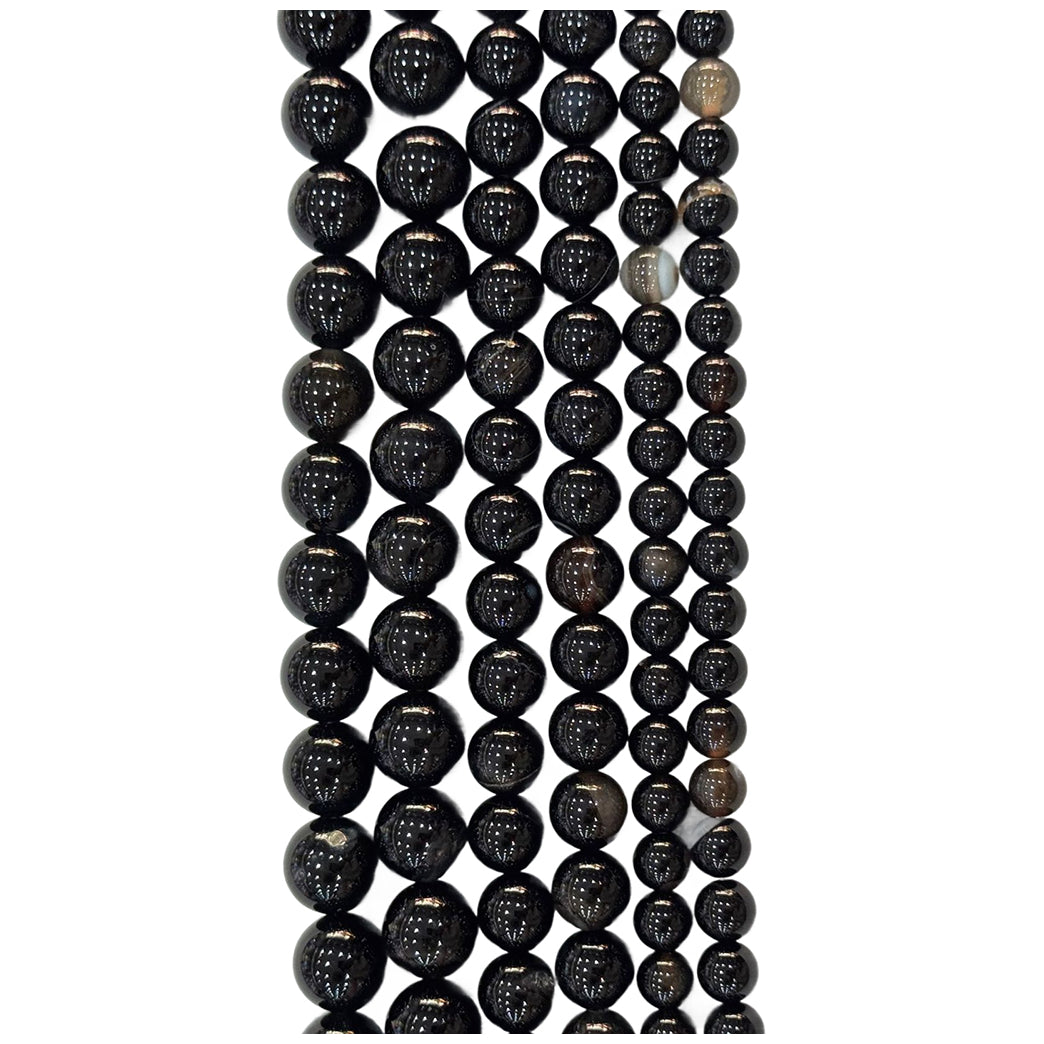 Natural Hematite Gemstone Round Beads 15 Inch Strand for Jewelry Making and Craft Design