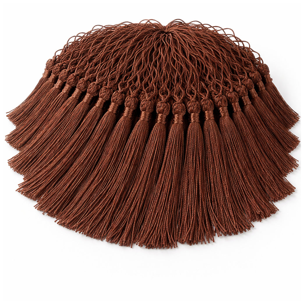 Mini Silky Tassels with Loops for Jewelry Making DIY Crafts Bookmarks Handmade Polyester 5 Inch, Pack of 100