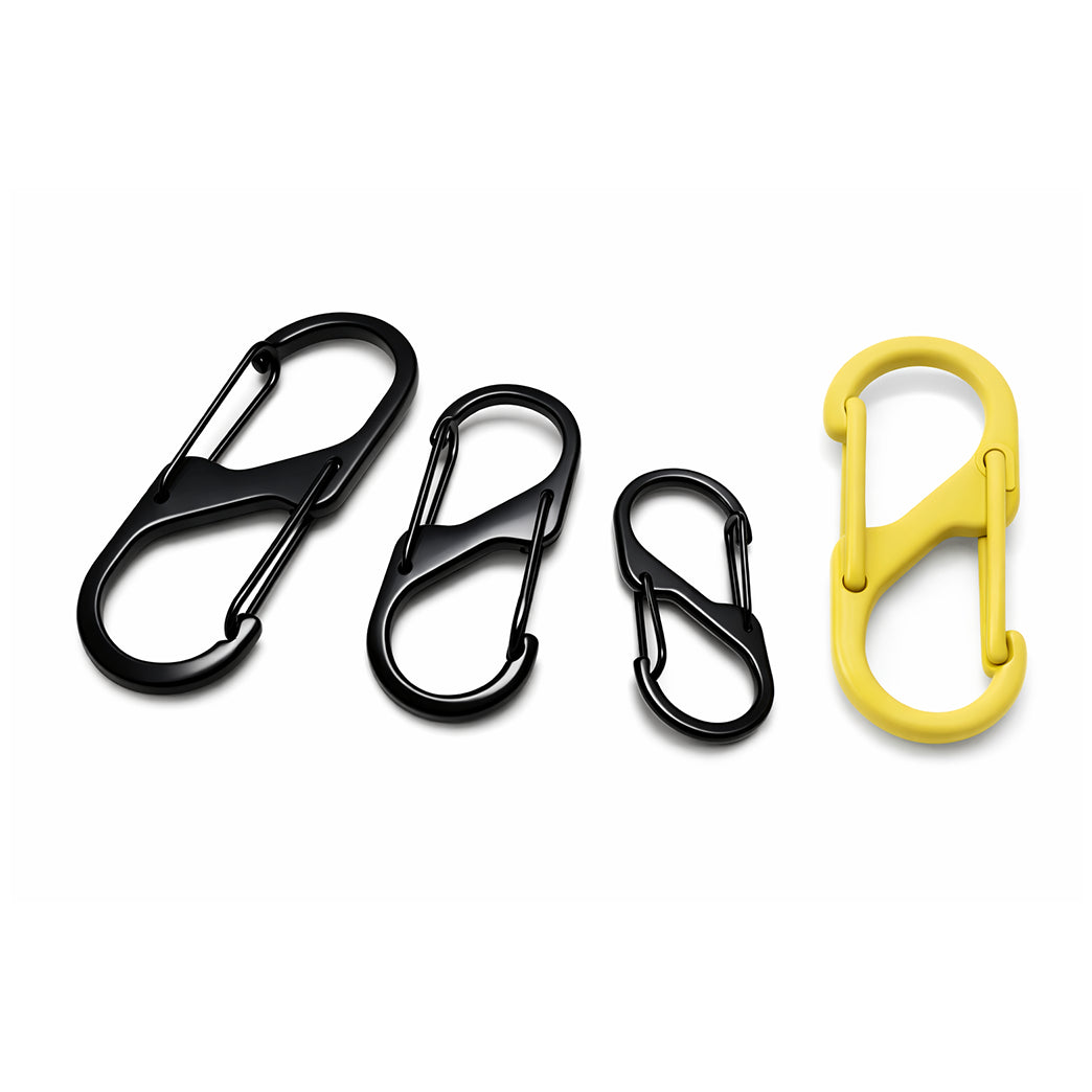 Anti Theft Zipper Clips Double Sided Spring S Carabiner Locks for Bags, Pack of 20