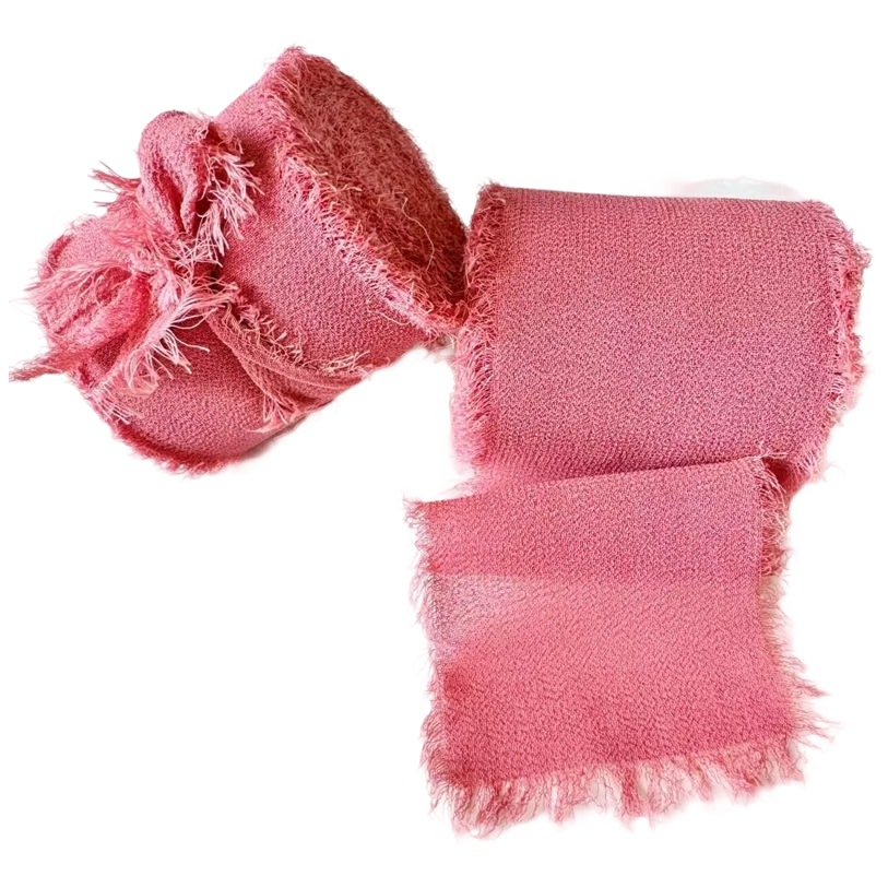 Chiffon Silk Ribbon 1.5 Inch x 10 Yards for Wedding Bouquets, Invitations, and Decorations, Pack of 2