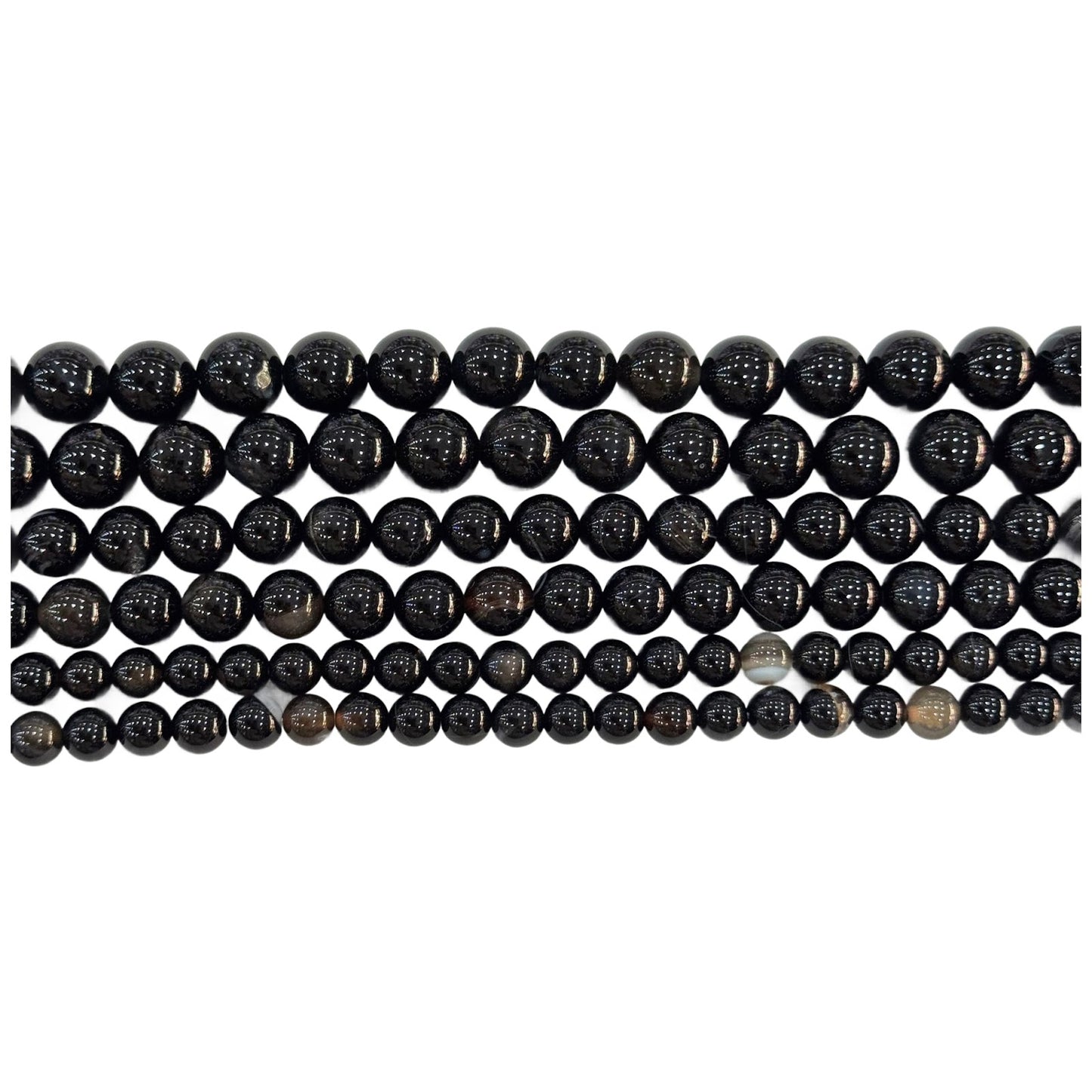 Natural Hematite Gemstone Round Beads 15 Inch Strand for Jewelry Making and Craft Design