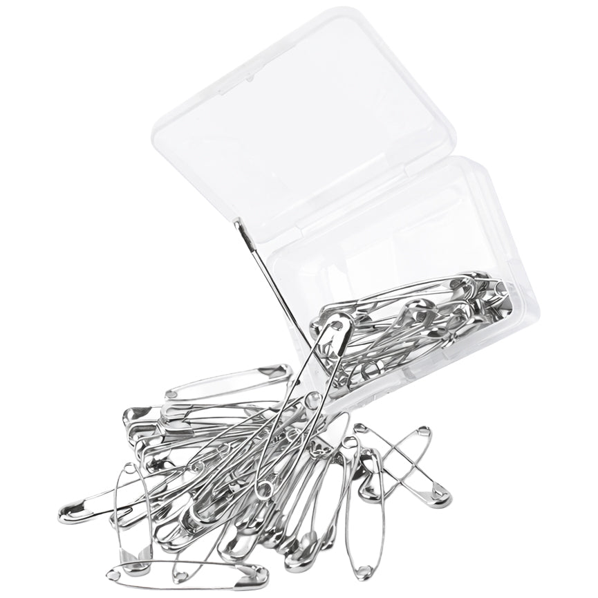 Large Heavy Duty Safety Pins for Brooch Making, Blankets, Sewing, Crafts and Fabric Repairs, Pack of 50
