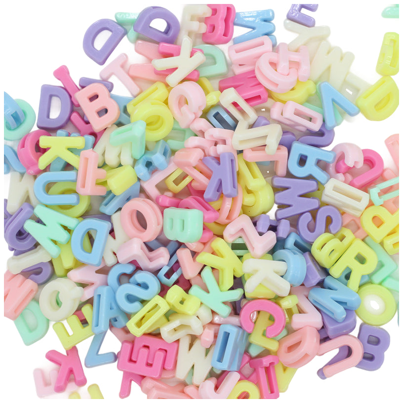 Large Alphabet Letter Beads 9x12mm Plastic Charms for Bracelets Necklaces Keychains Jewelry Making