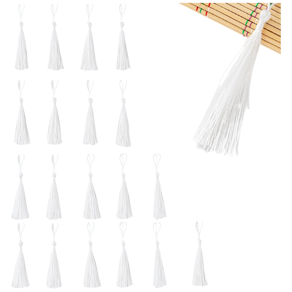 Handmade Silky Tassel Set for Jewelry Making, Keychains, Gift Tags, Sewing Crafts, and Home Decor, Pack of 20