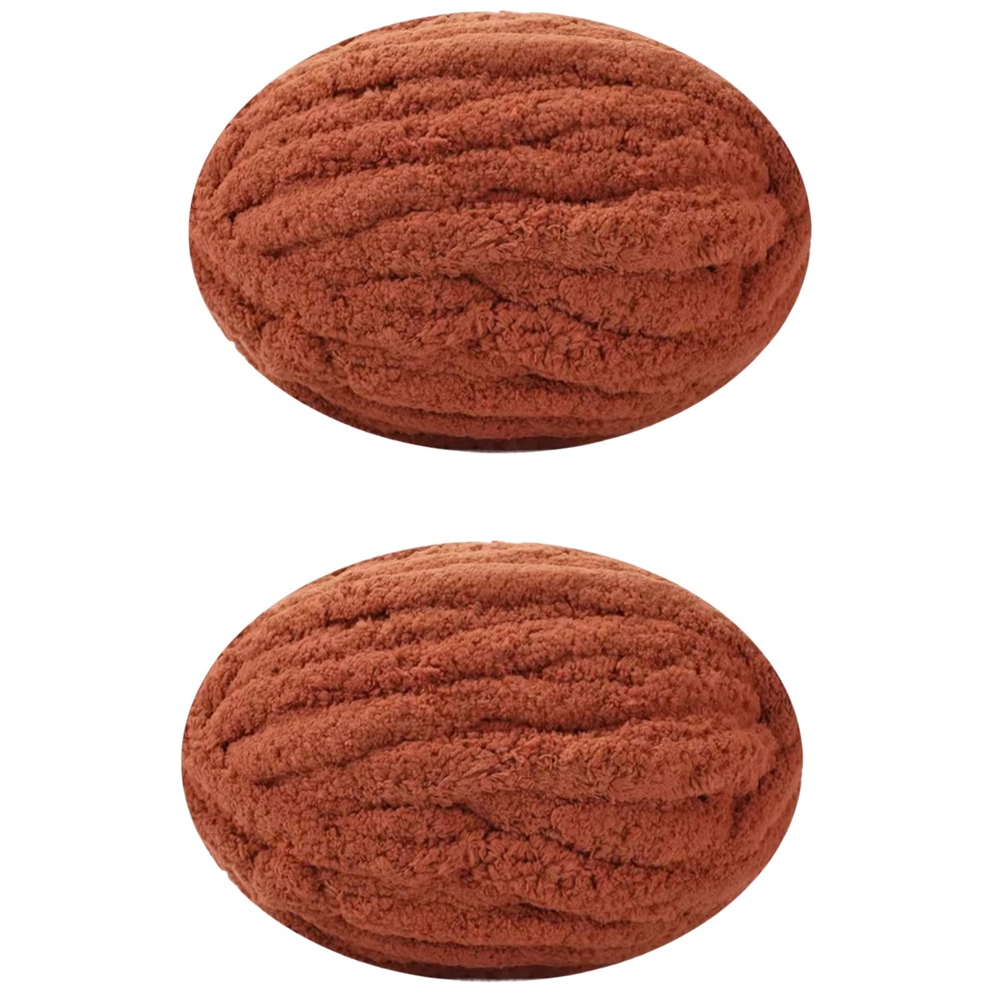 Jumbo Chunky Chenille Yarn for Knitting Crochet Weaving Blankets and DIY Craft Projects 250 Grams/8.82oz 29.53 yards, Pack of 2