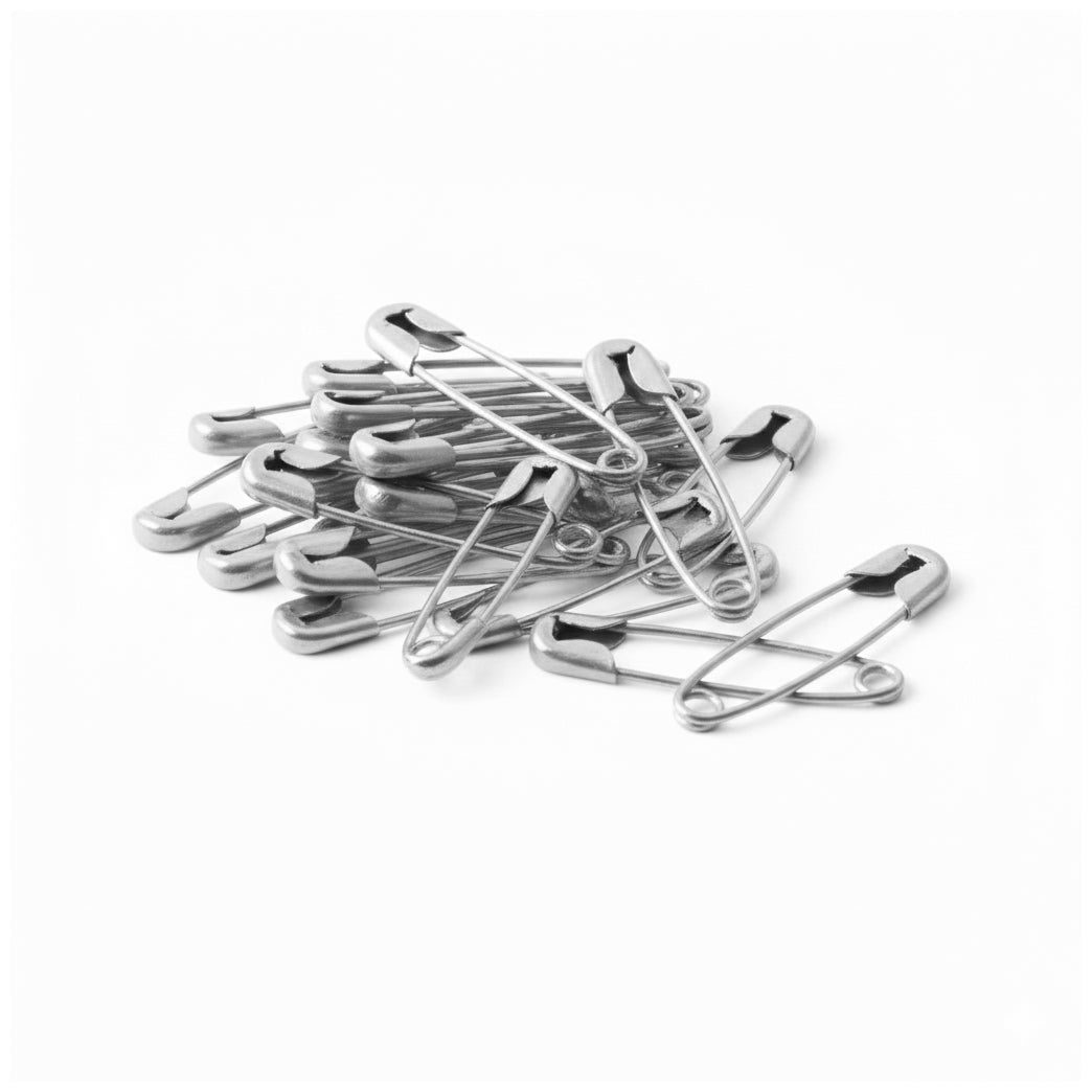 Heavy Duty Steel Safety Pins for Sewing, Crafts, Fashion and First Aid Kits, Pack of 100