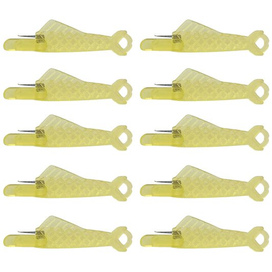 Fish Mouth Automatic Needle Threader Tool for Sewing Machines and Hand Sewing, Pack of 10