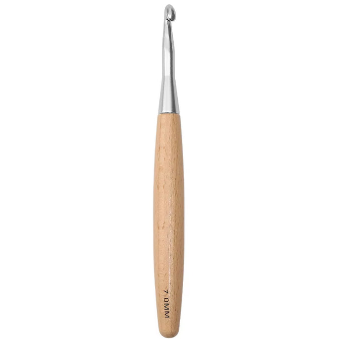 Ergonomic Beech Wooden Crochet Hook for Comfortable DIY Crocheting, Beginners, and Experienced Users