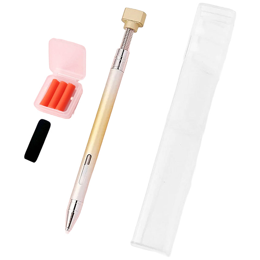 Diamond Painting Pen Refillable Wax Drill Pen with Metal Correction Plate for 5D DIY Craft Nail Art Accessories