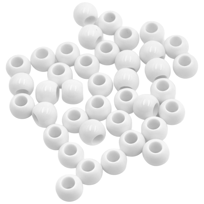 Large Hole Pony Beads Acrylic Hair Beads for Braids, Jewelry Making and DIY Craft Projects, Pack of 200