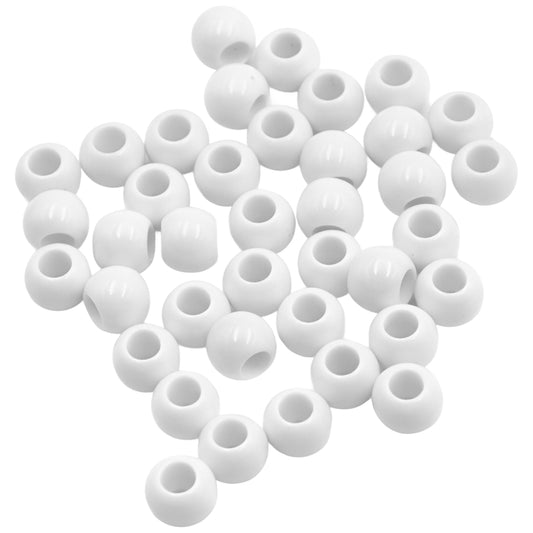Large Hole Pony Beads Acrylic Hair Beads for Braids, Jewelry Making and DIY Craft Projects, Pack of 200