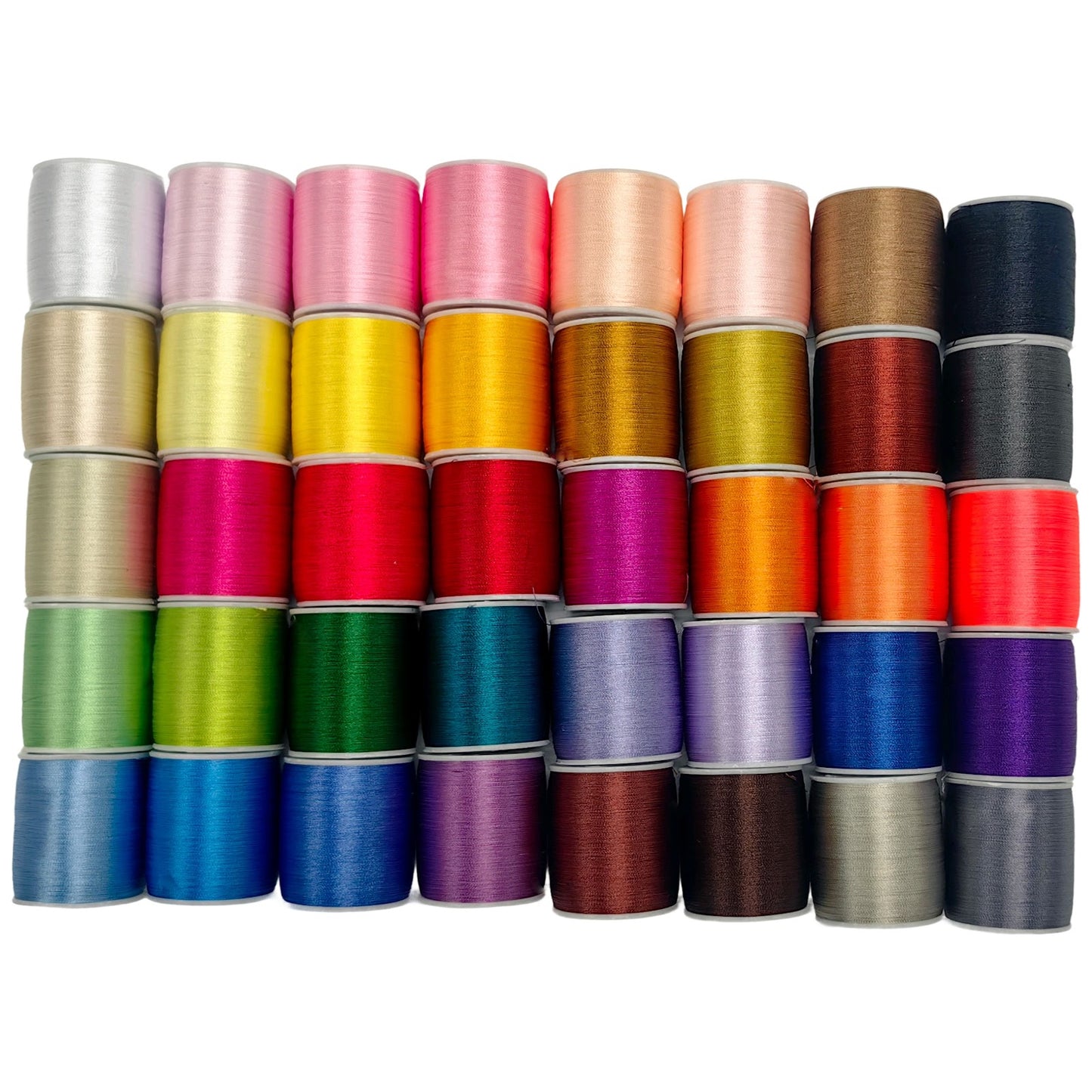 40 Color Polyester Embroidery Thread Kit 500M Spools Compatible with Brother Babylock Janome Singer Pfaff Sewing Machine