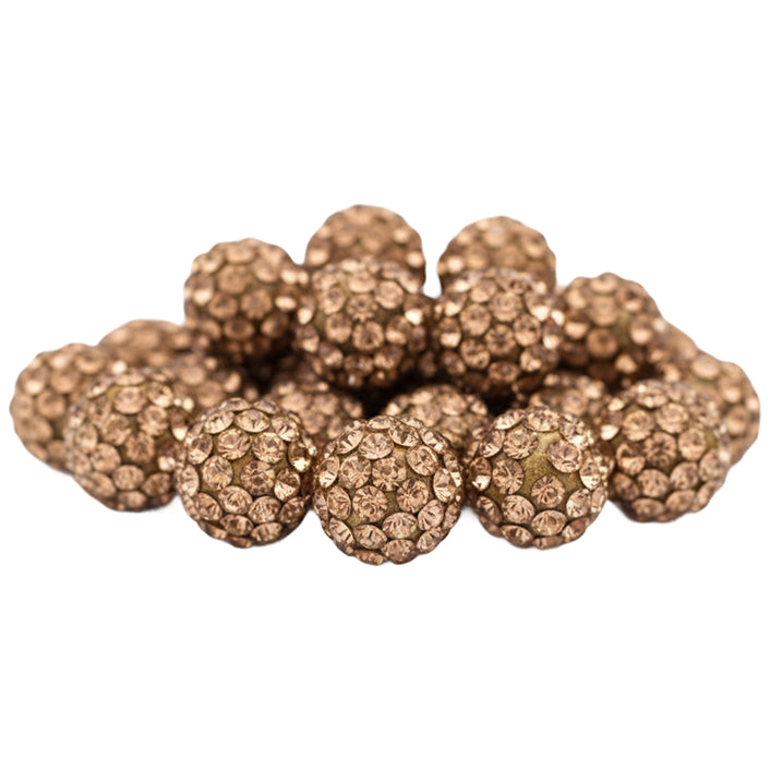 10mm White Rhinestone Beads for Jewelry Making Round Disco Crystal Beads for DIY Bracelets, Earrings and Necklaces