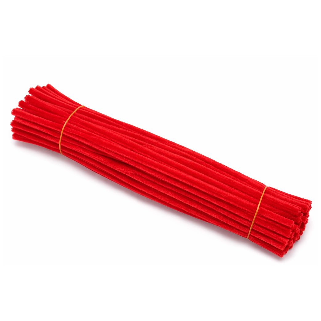 11.8 Inch Chenille Stem Pipe Cleaners 6 to 7mm for DIY Crafts and Kids Projects, Pack of 100
