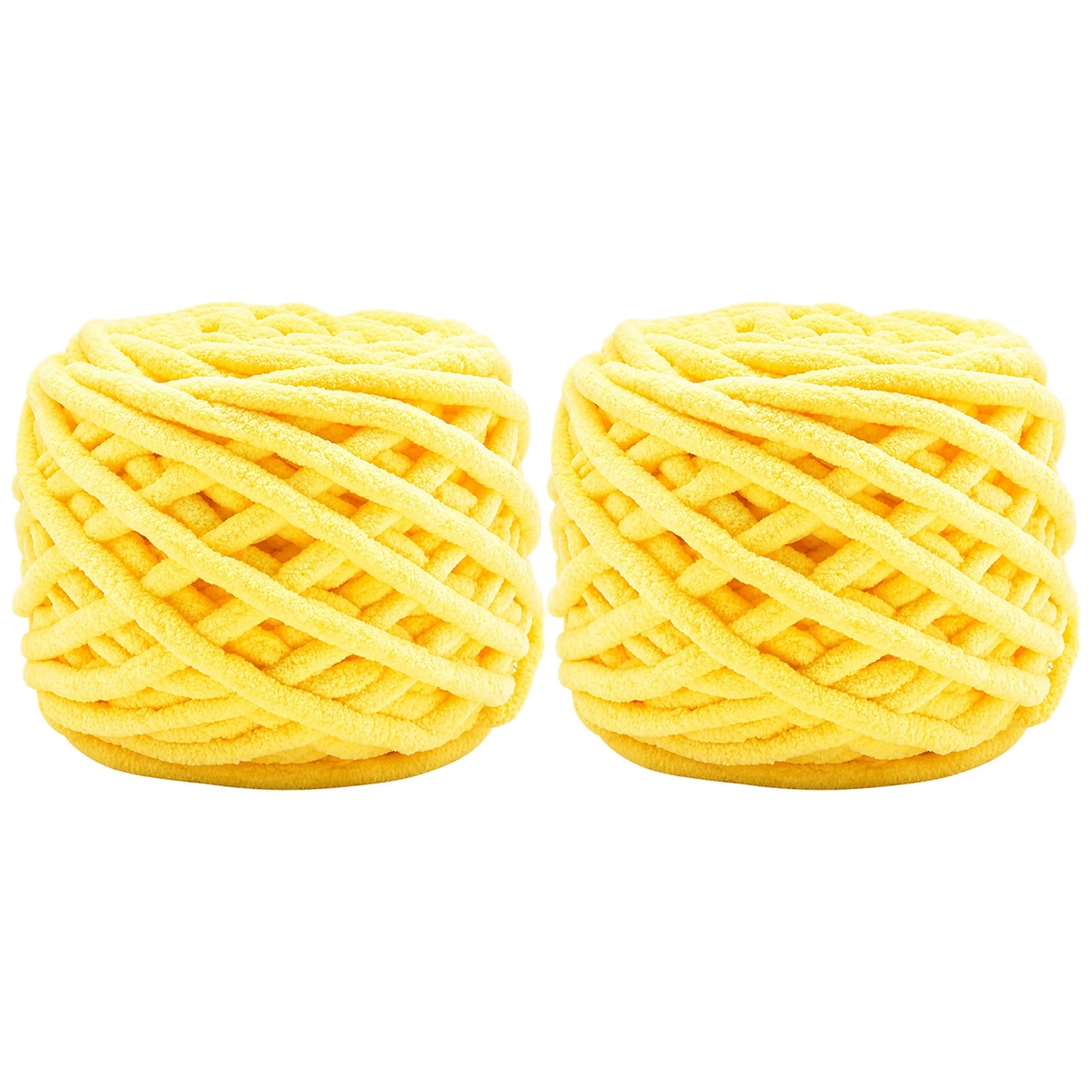 Soft Chenille Yarn for Crocheting Knitting Plush Crafts Blankets Scarves Hats and DIY Projects 100 Grams/3.52oz 54.68 yards, Pack of 2