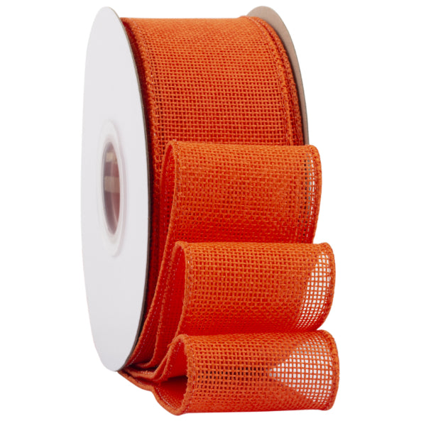 2.5 Inch x 10 Yards Natural Burlap Wired Ribbon Faux Linen for Bows, Wreaths, and Decorations