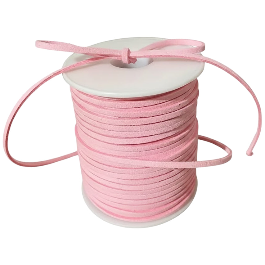 Flat Suede Leather Cord 50 Yards Faux Leather String for Jewelry Making, Bracelets, Necklaces and Craft Projects