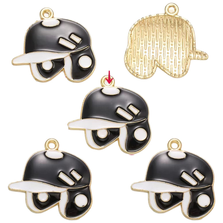 Alloy Sports Charms with Rhinestones for Jewelry Making, Bracelets, Necklaces, and DIY Crafts, Pack of 20