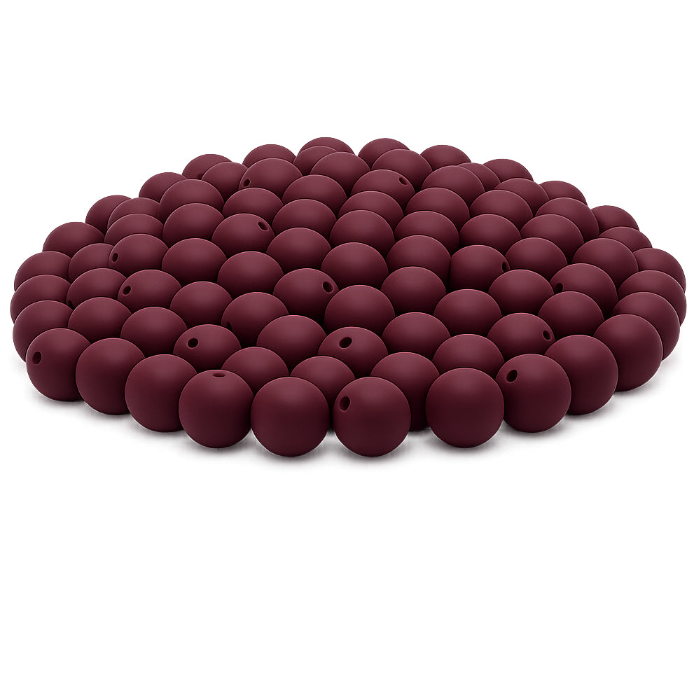 15mm Silicone Beads for Keychains Bracelets Pens Crafts Bulk Round Beads DIY Jewelry Making, Pack of 100