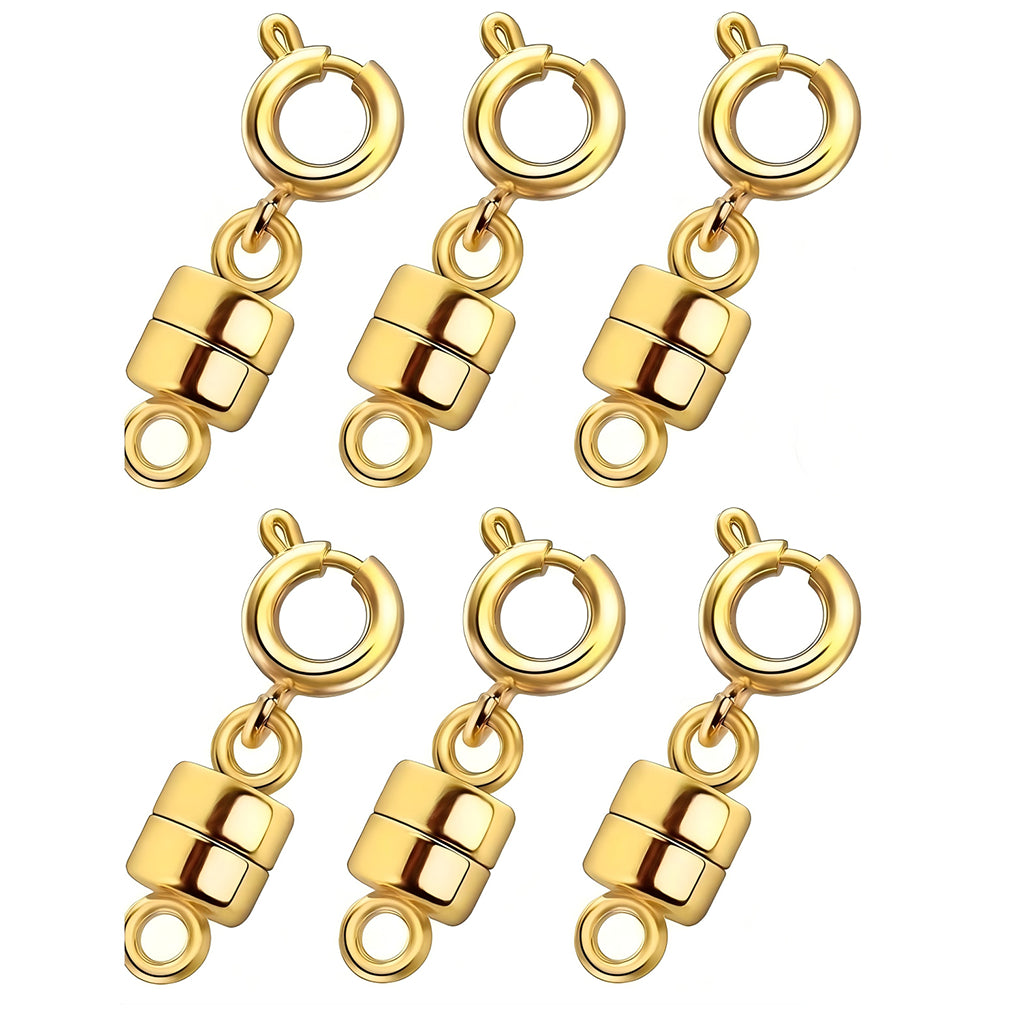 Magnetic Necklace Clasp Extenders for Women, Gold Chain Converter for Bracelets, Necklaces, and Anklets