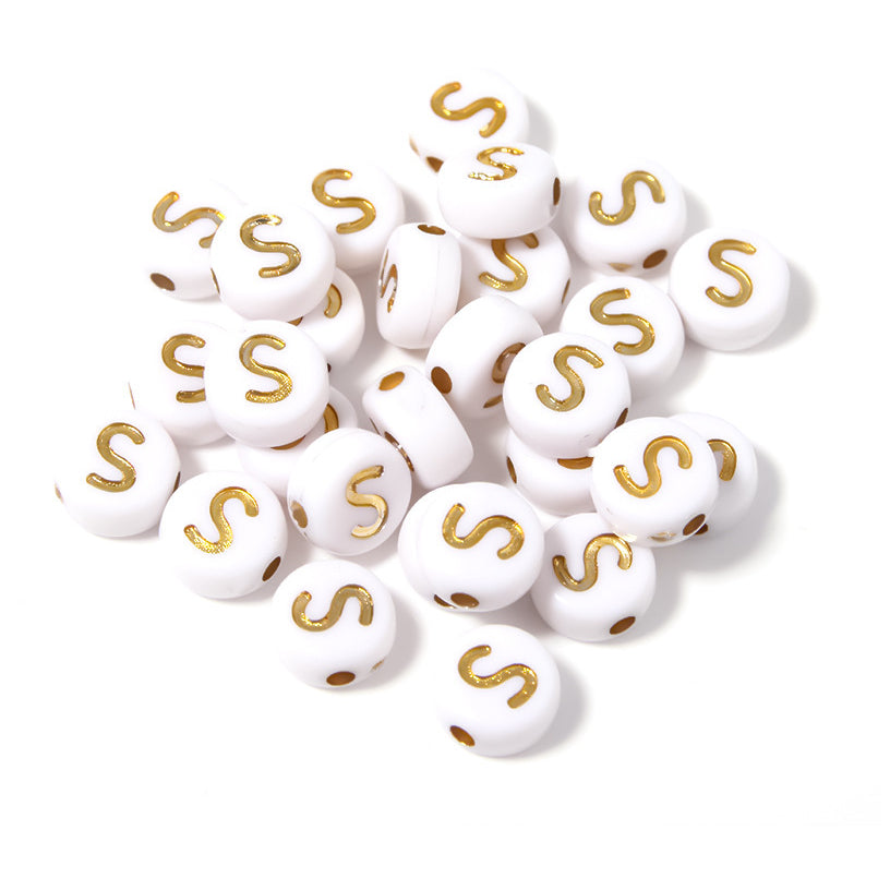 Alphabet Letter Beads 4x7mm Acrylic Round Beads for Bracelets Necklaces Keychains DIY Jewelry, Pack of 300