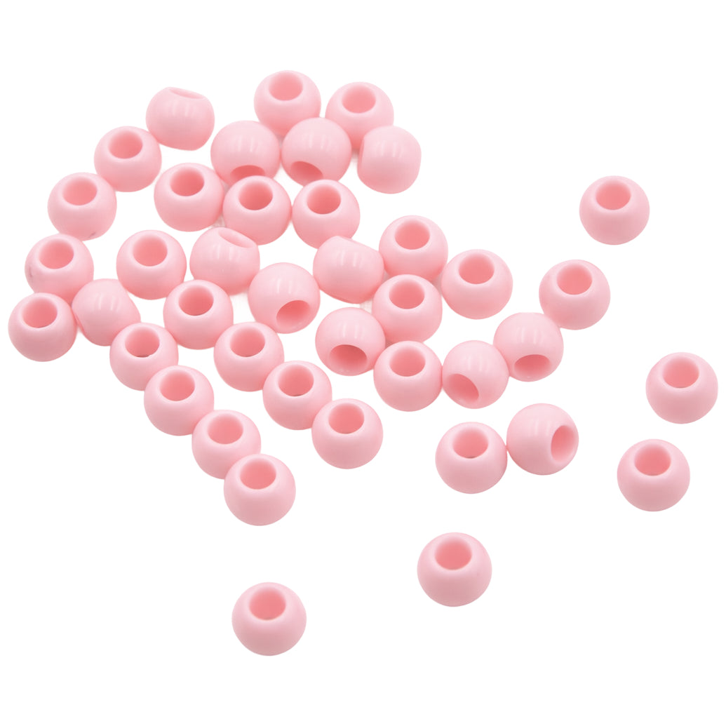 Large Hole Pony Beads Acrylic Hair Beads for Braids, Jewelry Making and DIY Craft Projects, Pack of 200