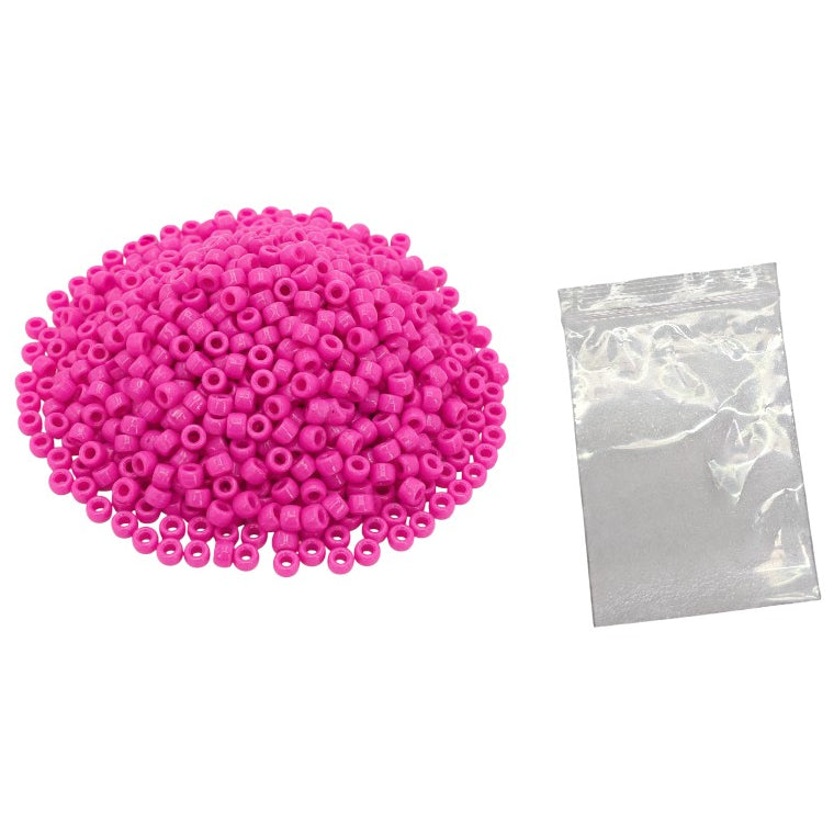 Plastic Pony Beads for Bracelets, Hair Braids, Jewelry Making and DIY Craft Projects