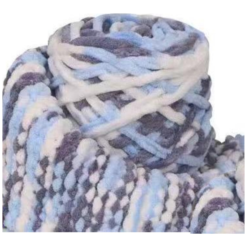 5mm Super Bulky Icicle Chenille Blanket Yarn 100g/3.53oz, 72 Yards for Knitting & Crocheting Crafts