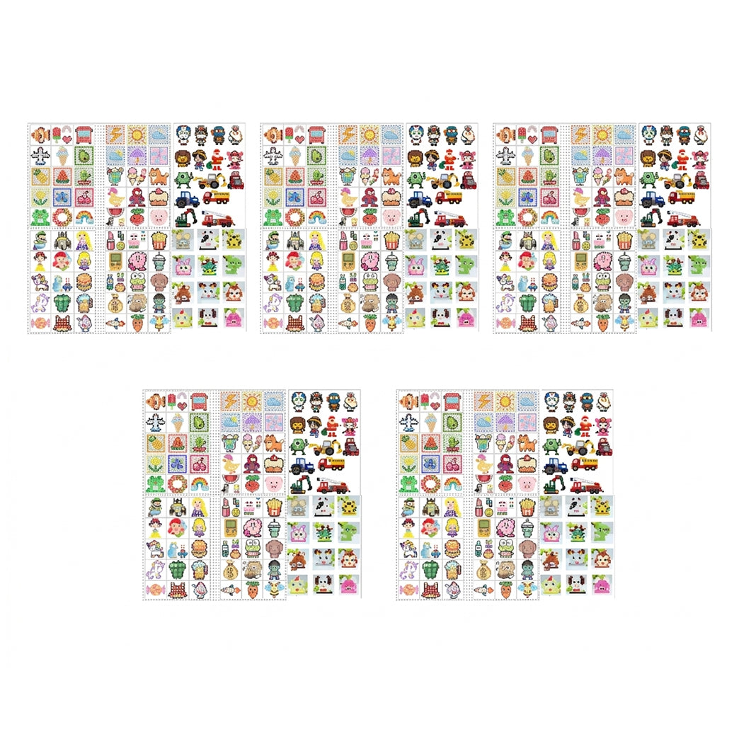 Instruction Pad for Fuse Beads With Assorted Patterns for Kids Crafting, DIY Designs, and Activity Projects