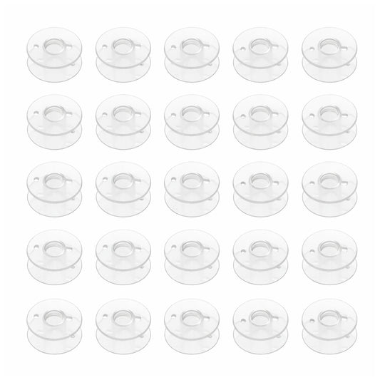 Class 15 Sewing Machine Bobbins SA156 Plastic Bobbins with Storage Case Accessories, Pack of 25