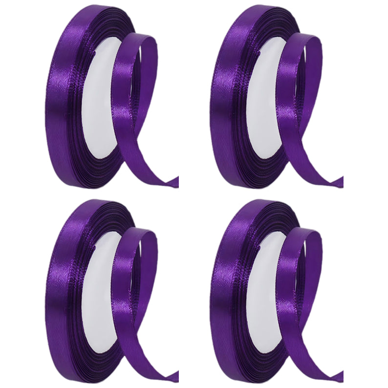 Satin Ribbon 4 Rolls 40 Yards for Gift Wrapping Crafts Weddings and Decorations
