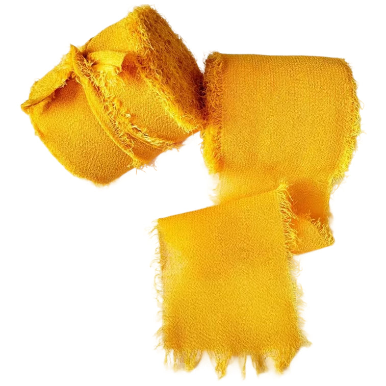 Chiffon Silk Ribbon 1.5 Inch x 10 Yards for Wedding Bouquets, Invitations, and Decorations, Pack of 2