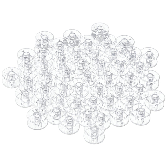 Plastic Sewing Machine Bobbins Set Compatible with Brother Shuttle Core Spool, Pack of 30