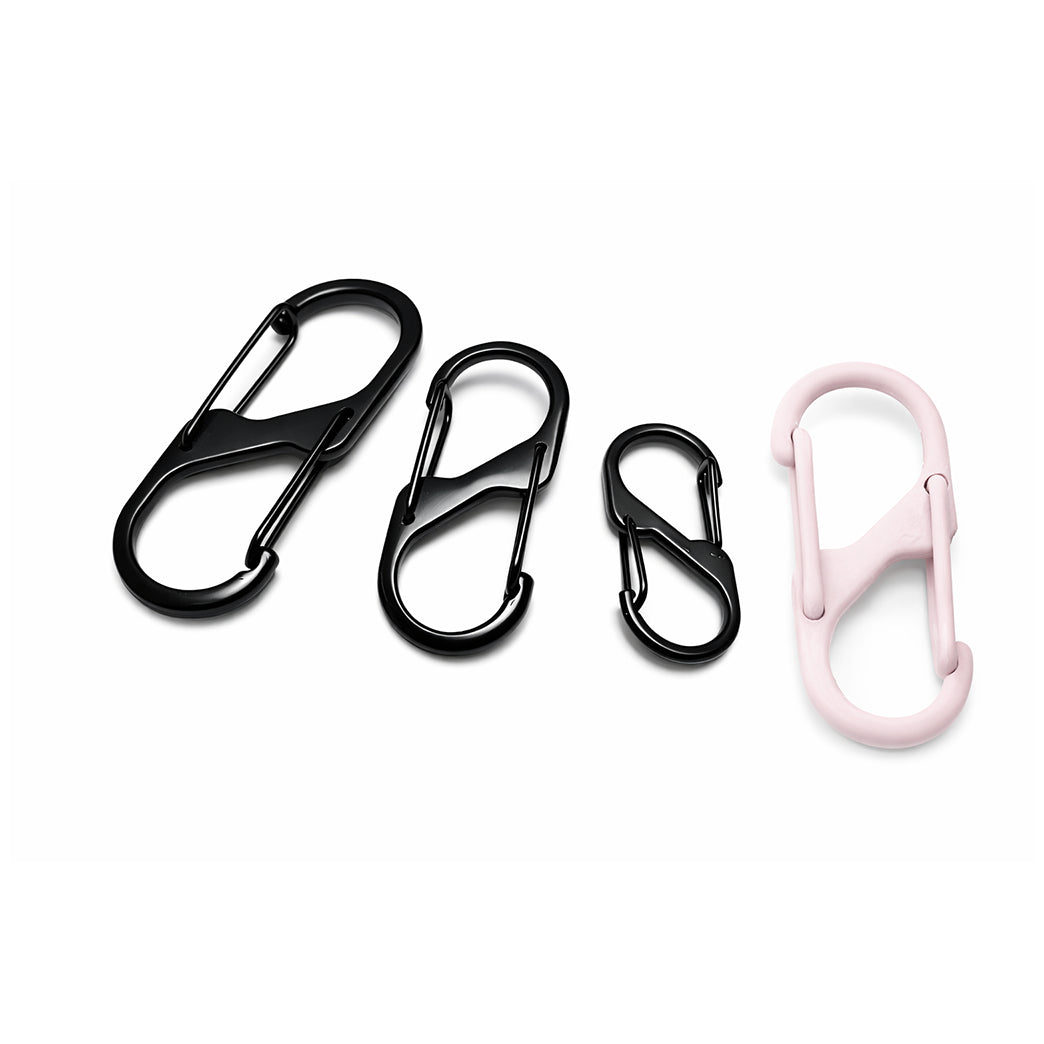 Anti Theft Zipper Clips Double Sided Spring S Carabiner Locks for Bags, Pack of 20