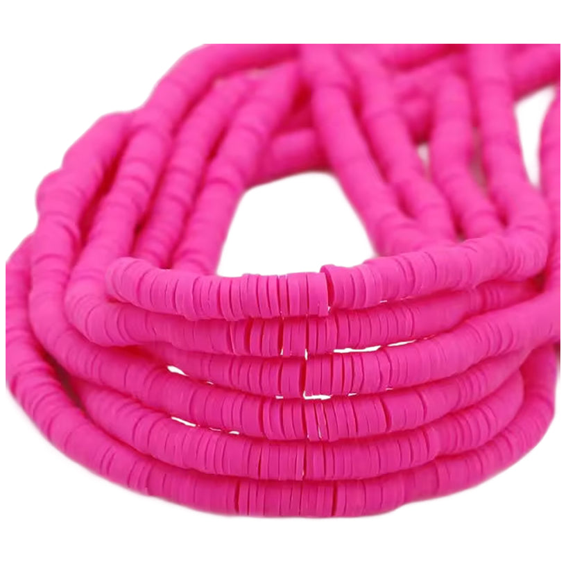 6mm Heishi Clay Beads for Jewelry Making Bracelets and Necklaces, Pack of 3000