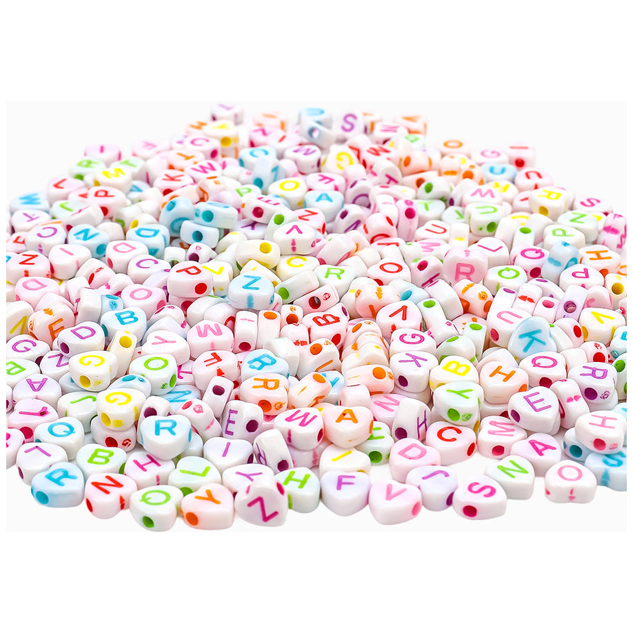 Acrylic Alphabet Letter Beads 4x7 mm for Friendship Bracelets Jewelry Making and DIY Crafts