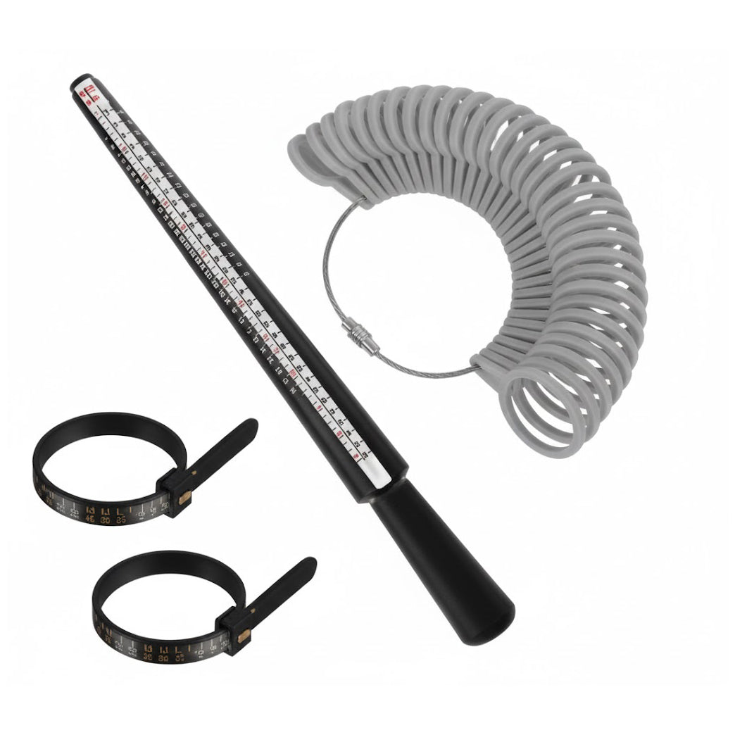 Ring Sizer Gauge Set With Mandrel Stick and Finger Measuring Tools for Women and Men