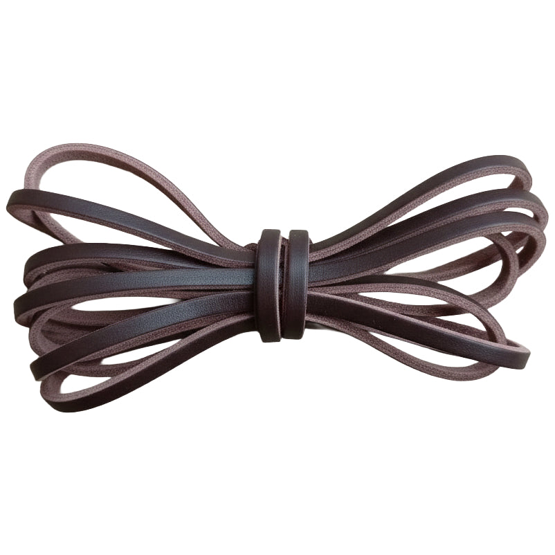 Flat Genuine Leather Cord Strip for Jewelry Braiding Crafts Shoelace Repair Sewing and Leatherworking Projects