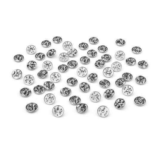 Brass Butterfly Clutch Pin Backs Replacement for Lapel Pins Badges and Tie Tacks, Pack of 50
