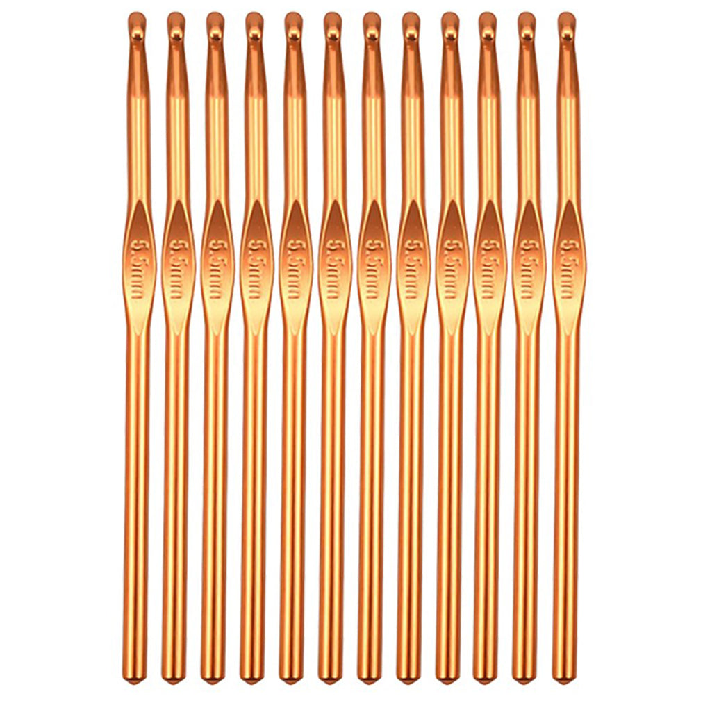 12pcs Aluminum Crochet Hook Set H/8 Size for DIY Yarn Crafts and Knitting Projects