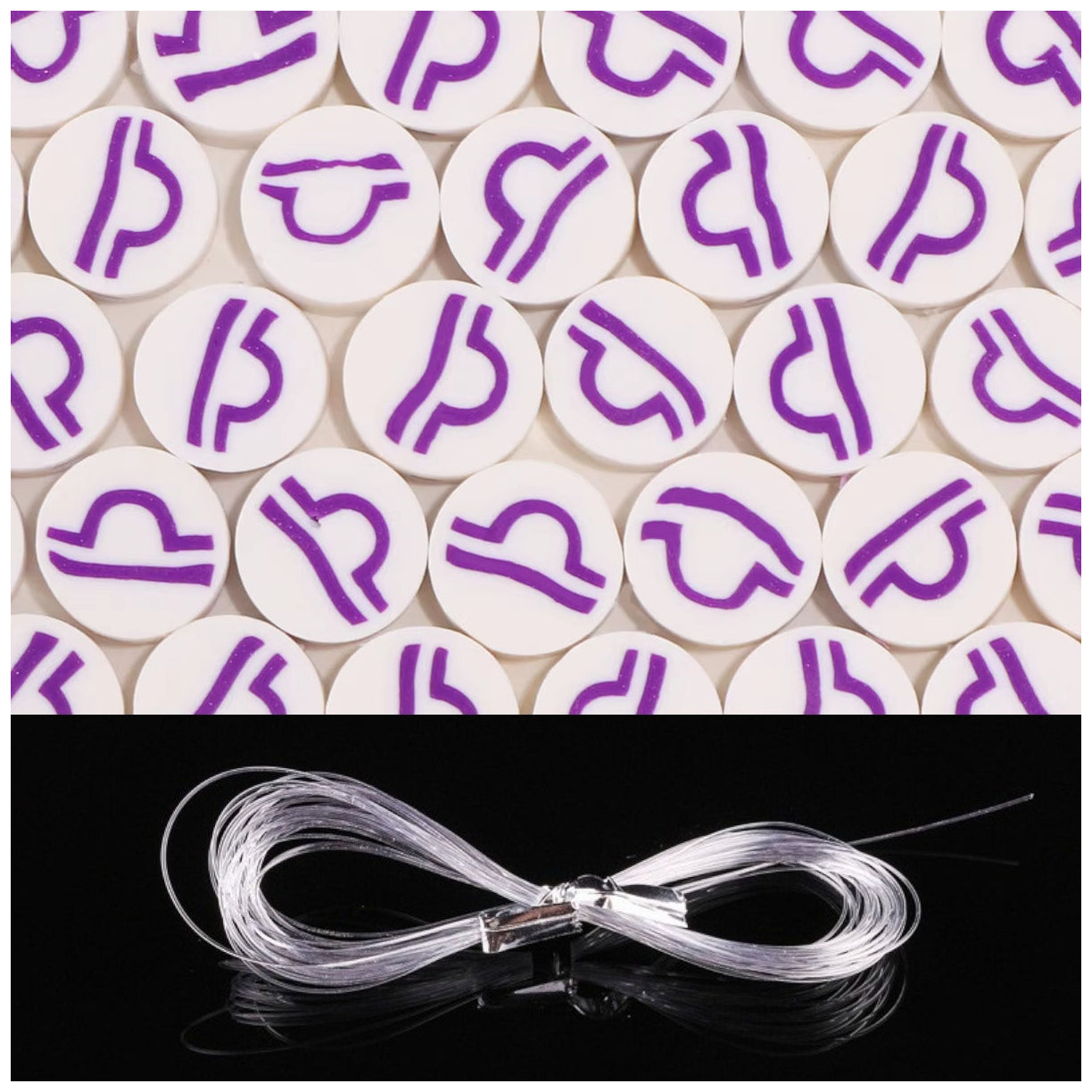 Sports Ball Polymer Clay Beads 8-11mm with Elastic String for Jewelry and DIY Crafts, Pack of 100