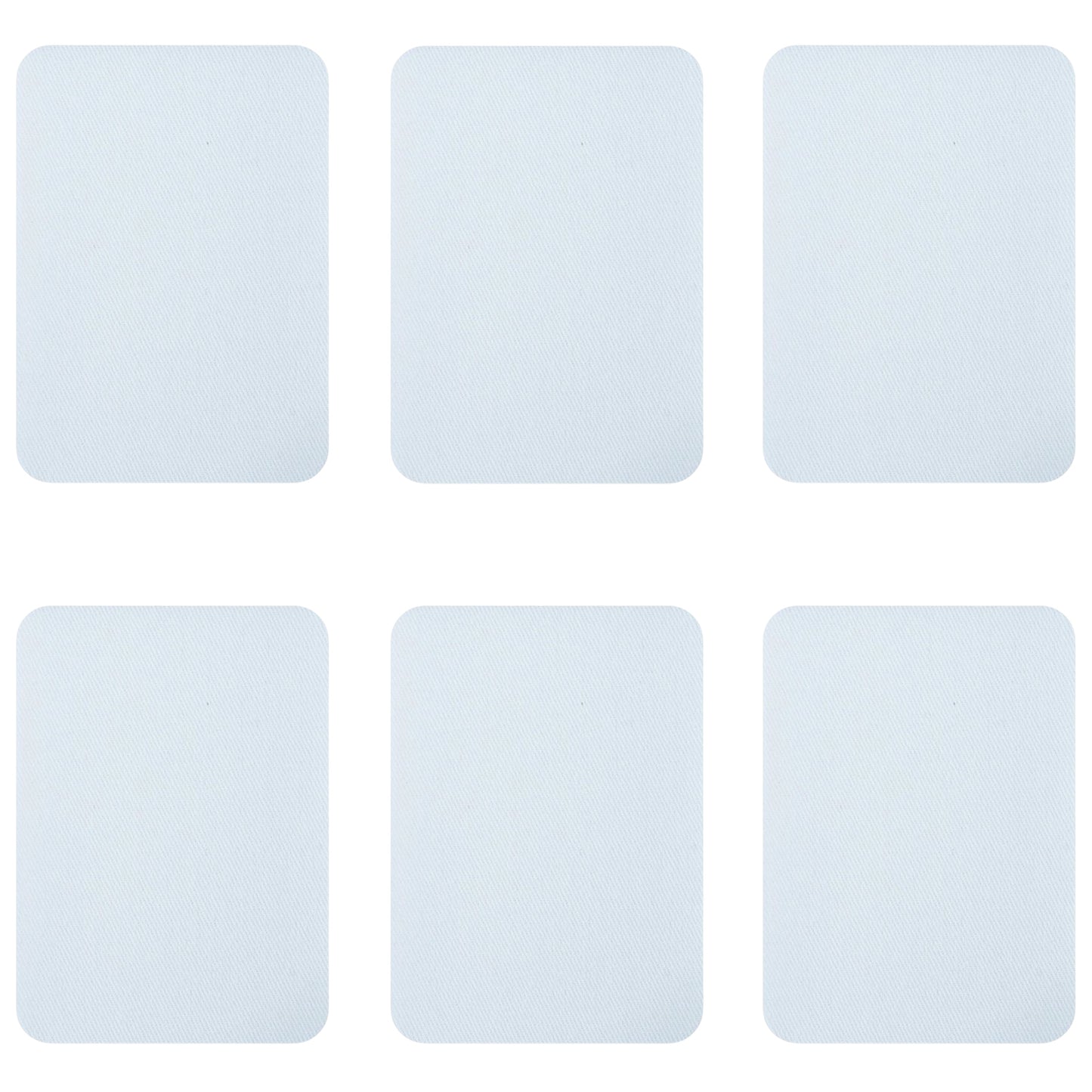 Cotton Iron-On Fabric Repair Patches for Clothing Inside and Outside Strong Adhesive, Pack of 6