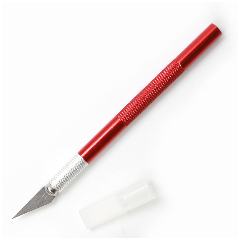 Precision Aluminum Utility Knife with Safety Cap for Fine Cutting Crafts DIY Projects Paper Cardboard and Vinyl