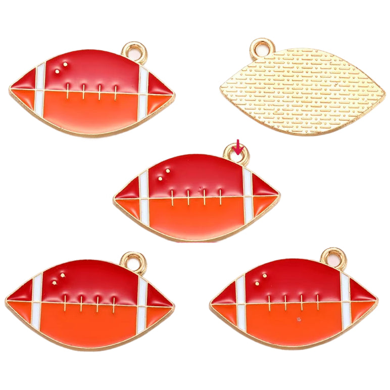 Alloy Sports Charms with Rhinestones for Jewelry Making, Bracelets, Necklaces, and DIY Crafts, Pack of 20