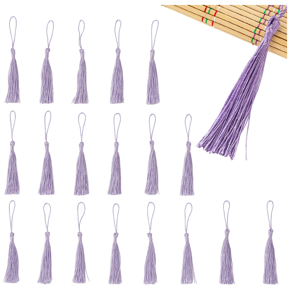 Handmade Silky Tassel Set for Jewelry Making, Keychains, Gift Tags, Sewing Crafts, and Home Decor, Pack of 20
