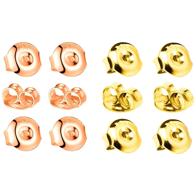 Hypoallergenic Locking Earring Backs Replacement Set 6 Pairs Secure Stud Earring Backings for Jewelry Repair and Daily Wear